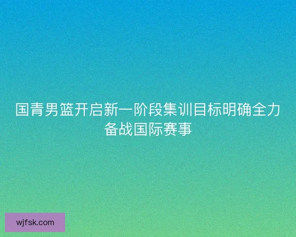 国青男篮开启新一阶段集训目标明确全力备战国际赛事